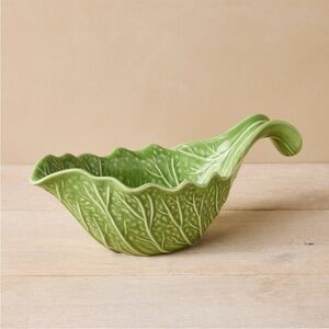 LAST ONE | Cabbage Stoneware Gravy Boat Green - John Derian for Target